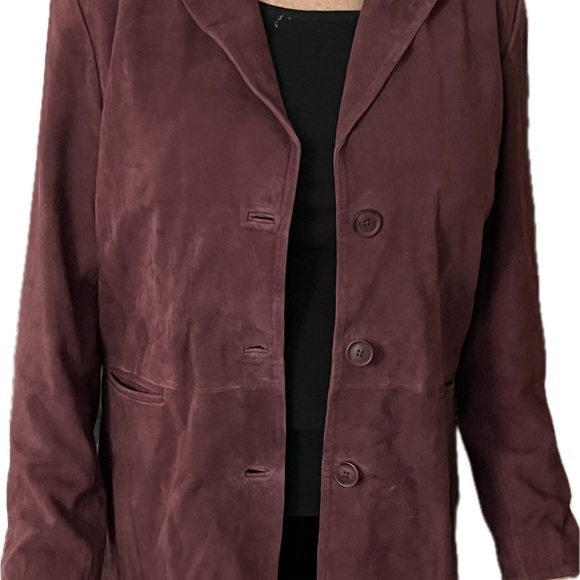 Karen Millen Plum Suede Blazer – NWT – Boyfriend Fit – Tall Girl Approved - Picture 4 of 8
